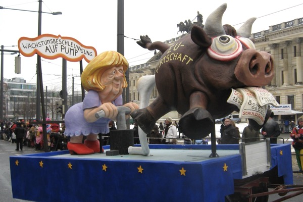 <span>Merkel und Europastier<br>2010<br>Komitee Braunschweiger Karneval</span>